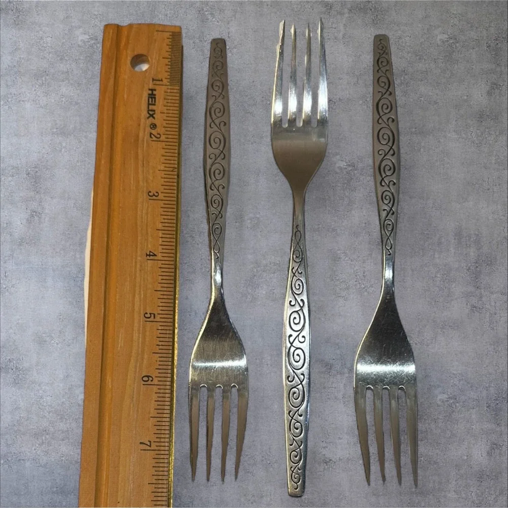 Lot of 7-Gorham SPANISH SCROLL Silver Stainless Replacement‎ Spoons/Forks